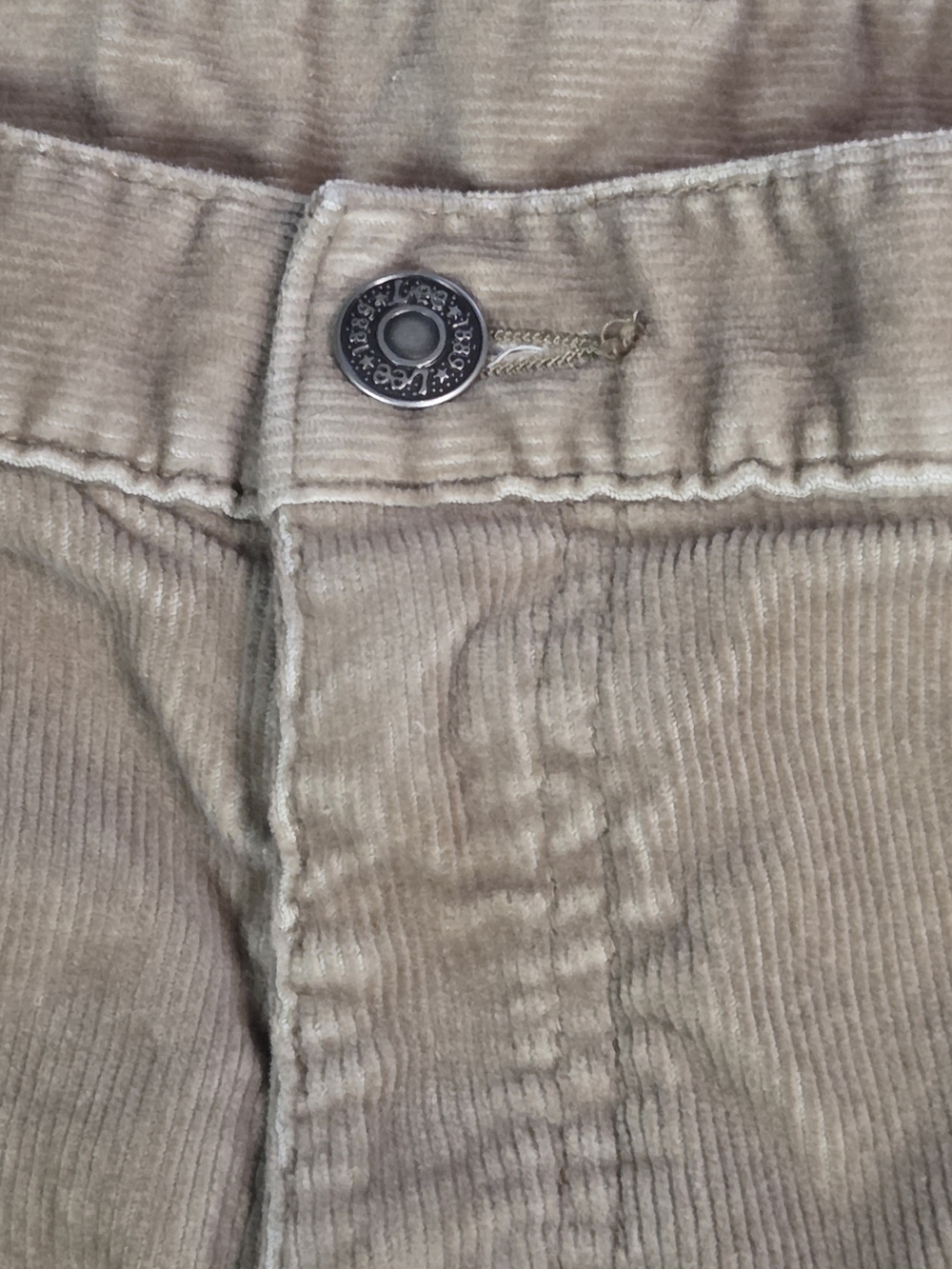 Vintage 90s ORIGINAL LEE corduroy Mom Pants Woman Size 14m  30/29 Beige - Picture 9 of 13